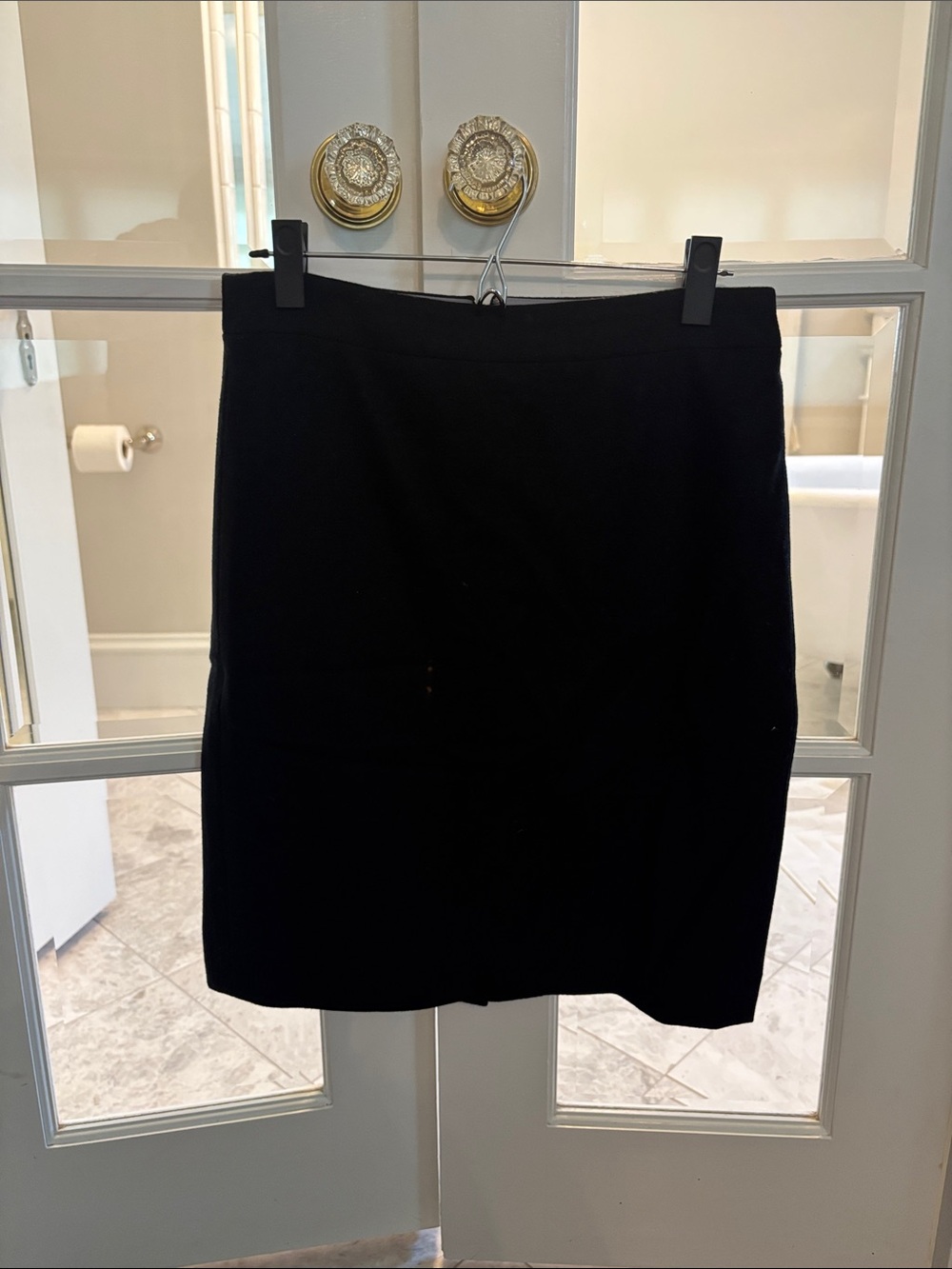J Crew Women's Black Wool Pencil Skirt – Tailored Workwear Staple